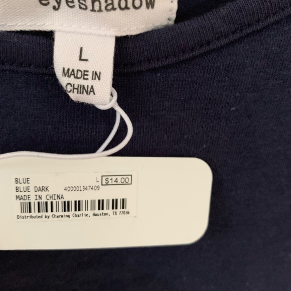 NEW WITH TAGS - Eyeshadow Navy Tank Top - Picture 2 of 3